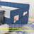 BLUE UPHOLSTERED TWIN SIZE DAYBED WITH TRUNDLE, VELVET FABRIC, NO BOX SPRING REQUIRED, COMFORTABLE AND SIMPLE DESIGN MODELS