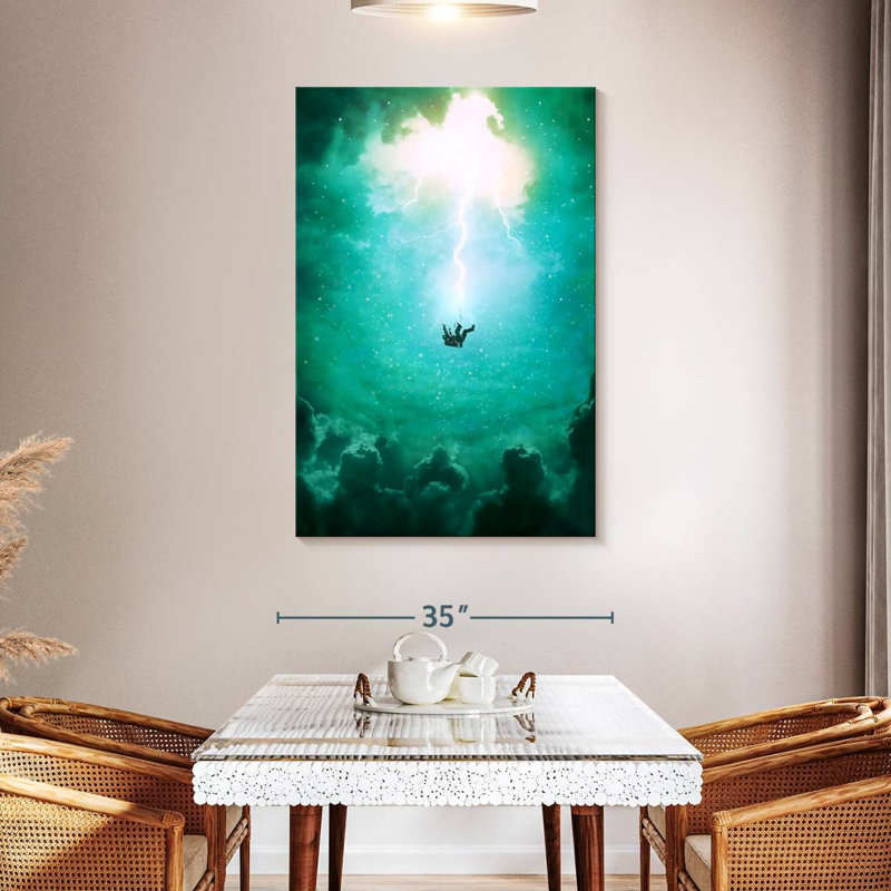Kelan Falling From Space, 39" H x 26" W
