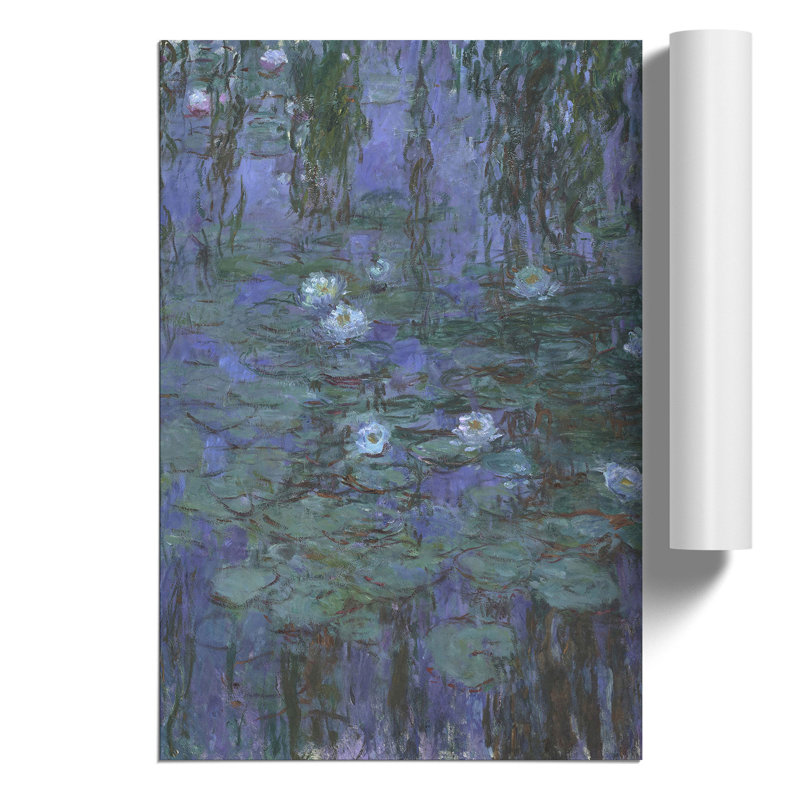 Water Lilies Lily Pond by Claude Monet - Frameless Print, 42cm H x 30cm W x 0.1cm D