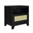 Sheridan 22" W Mid-Century Modern Nightstand with Full Extension Drawer and Shelf in Black-91028826