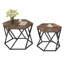 Ensemble de tables basses gigognes Fionnan, tables de bout hexagonales avec structure en métal-60354747