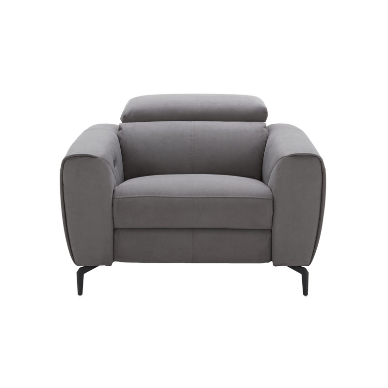 Rayford Upholstered Power Recliner, Gray