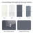 Accent Sideboard, Farmhouse Kitchen Pantry, Freestanding Tall Cupboard Storage Cabinet With 3 Adjustable Shelves-1339860283