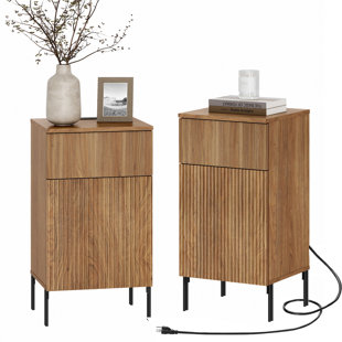 Ensemble de 2 tables de chevet minimalistes modernes Union Rustic (Ensemble de 2)
