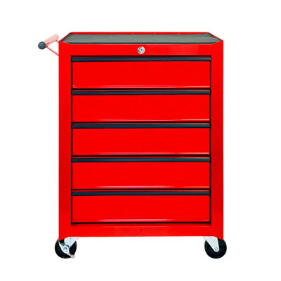 Rolling Metal Tool Chest with 5 Drawers, 20" 5-Drawer Tool Chest Cabinet with Ball Bearing Drawer Slides, Steel Tool Storage Box Organizer
