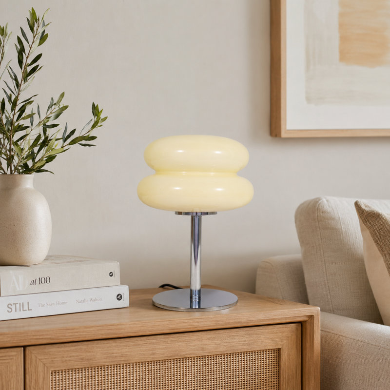 Lampe de table champignon moderne à double couche (ampoule incluse) P 8 po x H 11 po