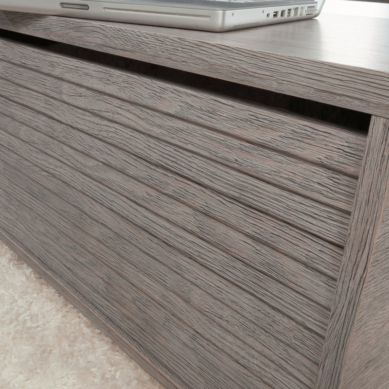 Table basse à plateau relevable, finition brune