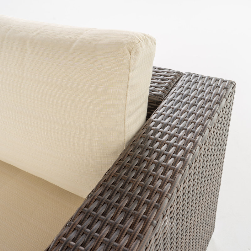 8 - Person Patio Conversation Set with Cushions, Brown