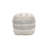 Grandcanyon 100% Cotton Braided Pouf, Beige