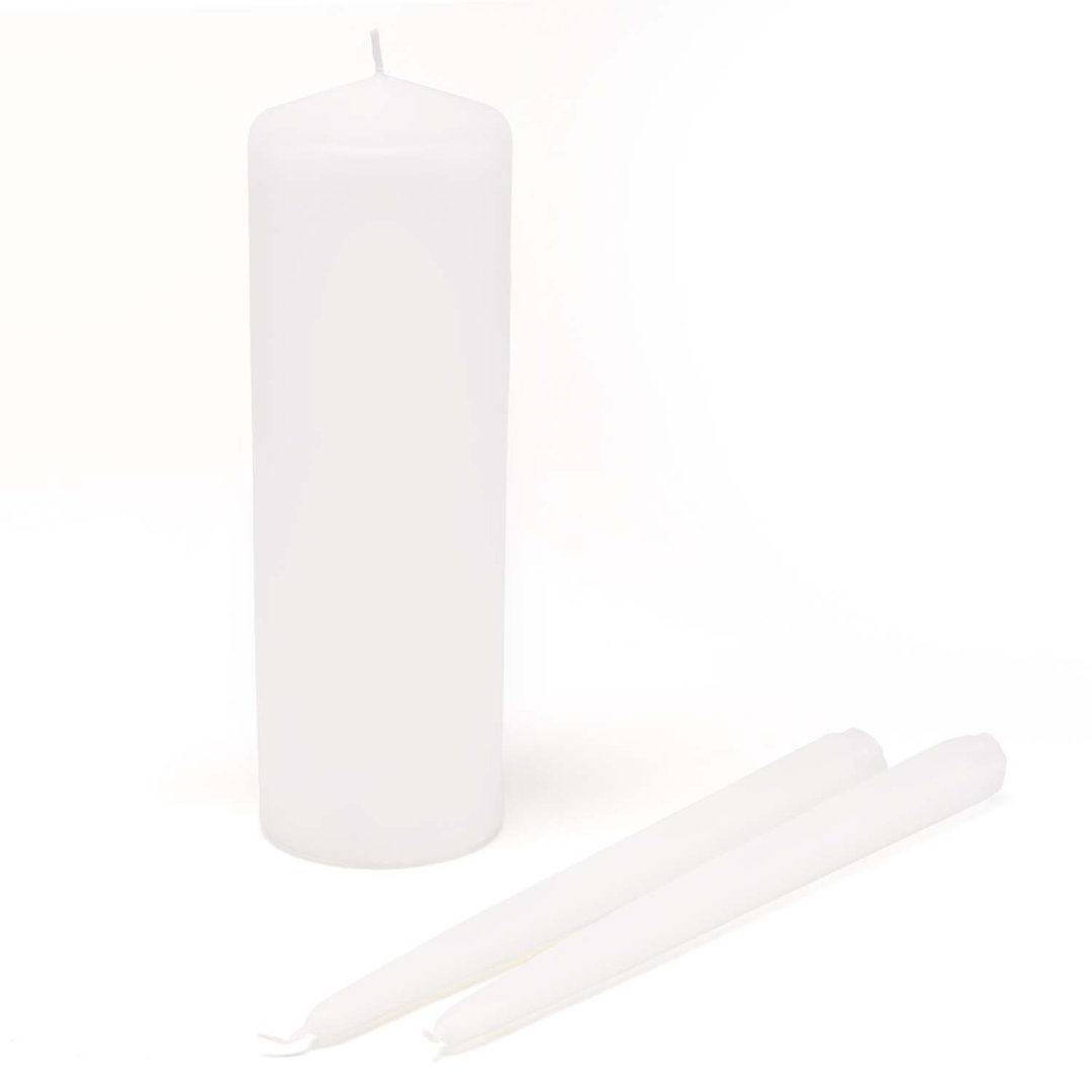 3 Piece Basic Unity Pillar Candle Set Le Prise™ 