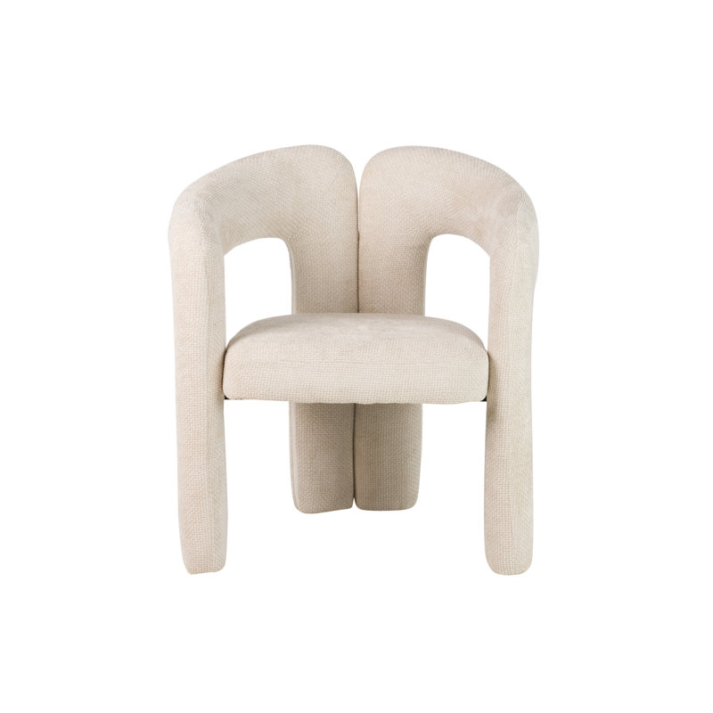 101.6cm H Polyester Blend Upholstered Accent in Beige