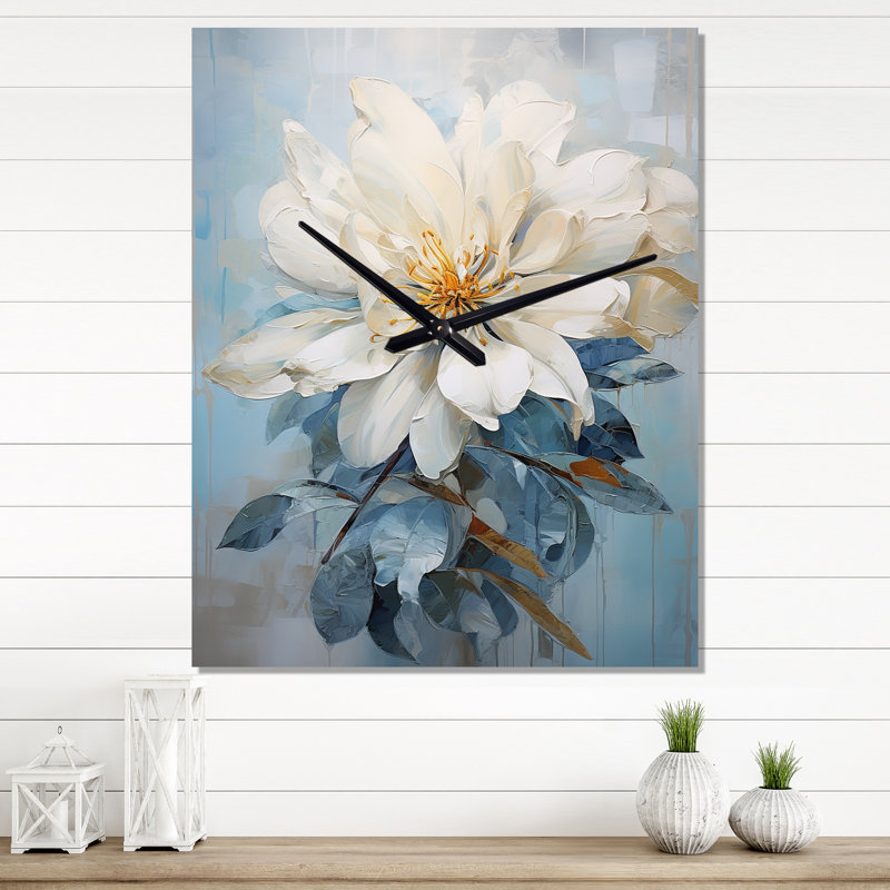 Horloge murale moderne Athziri - Rhododendron, Petit