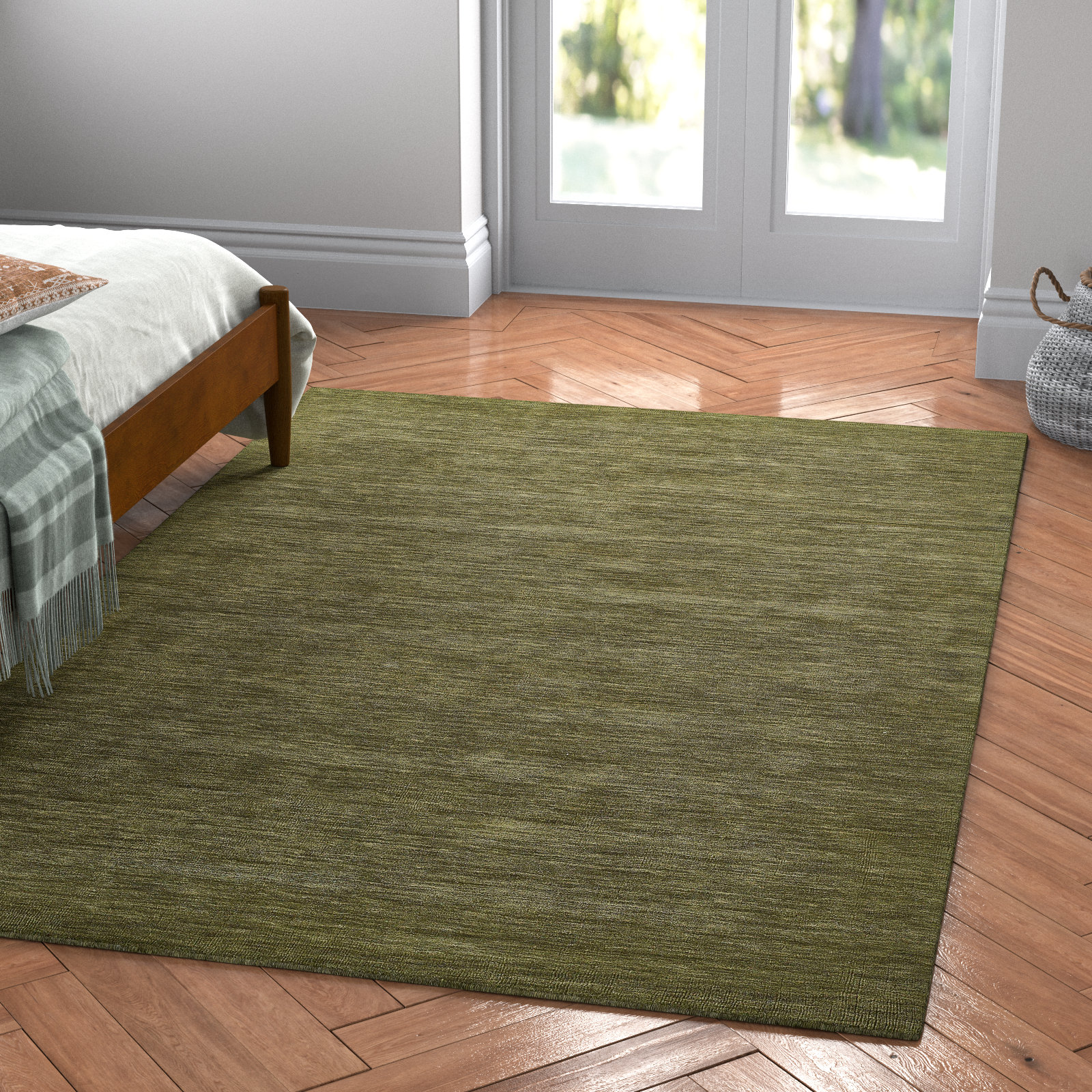 Althena Hand-Loomed Wool Rug, Rectangle 5' x 8'