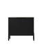 Armoire de meuble-lavabo autoportant en pierre frittée blanche et comptoir en contreplaqué noir avec deux portes Carrara | Idée de cadeau-122516976