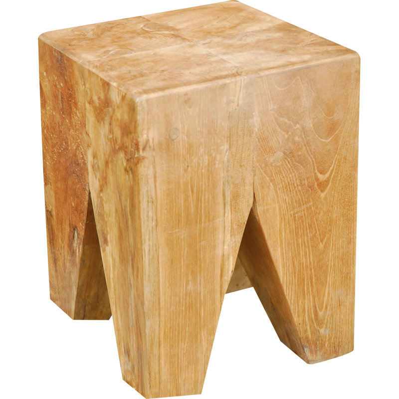 Gouldin Solid Wood Accent Stool, Natural