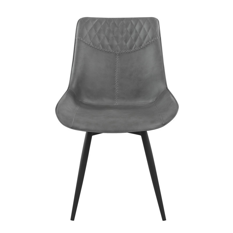 Chaise d'appoint rembourrée Lopez en gris