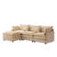 Canapé modulaire modulaire, canapé rembourré, canapé 3 places avec repose-pieds-68449674