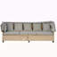 Ensemble 4 pièces de canapé de patio en résine tressée résistant aux rayons UV avec auvent rétractable, coussins et table élévatrice-488441718