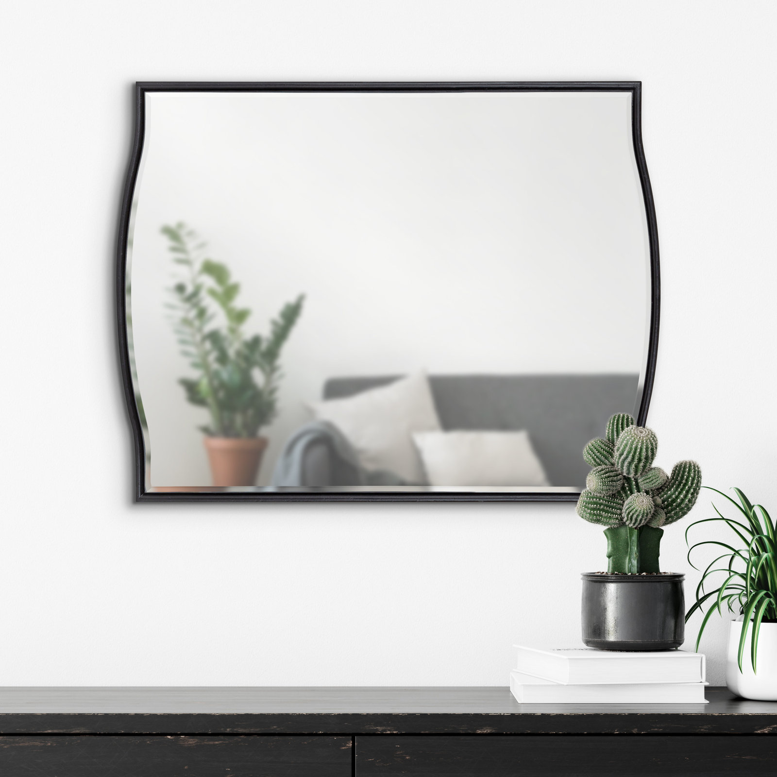 Meagan Accent Mirror, 24" x 18", Black