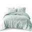 Double / grand, 3 pièces, velours froissé, édredon réversible, couleur, doux et moelleux - rembourrage, rembourrage, lavable à la machine-121248382-121248381