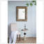 Miroir d'appoint mural rectangulaire avec cadre en bois vieilli
