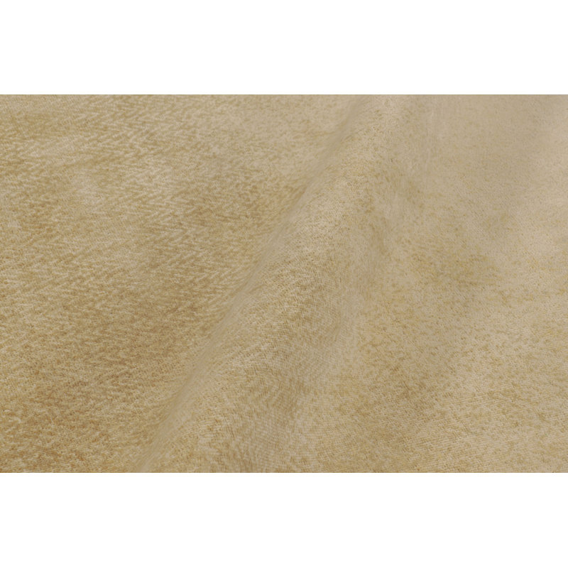 Modern Hand Knotted Area Rug in Beige/Brown, Gold, Silver/Gray, White/Cream