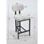 Tabouret de bar rembourré en tissu avec pieds en métal noir pour salle à manger / îlot de cuisine / bar-769219527