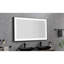 Miroir de salle de bain 72 po x 48 po à DEL, fixation murale, brouillard, 3 options de couleur, réglage en continu, cadre en aluminium, lumières montées en noir mat, intensité variable, style-497695958