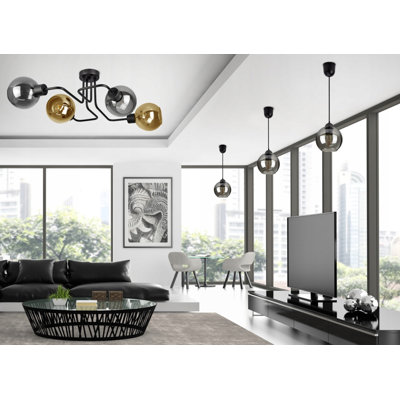 Sargat Glass Semi Flush Mount