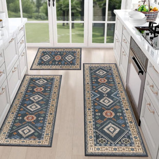 Tapis 3 pièces anti-dérapant Bohemian Farmhouse