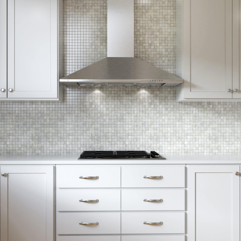 Hotte murale pour cheminée, 36", White