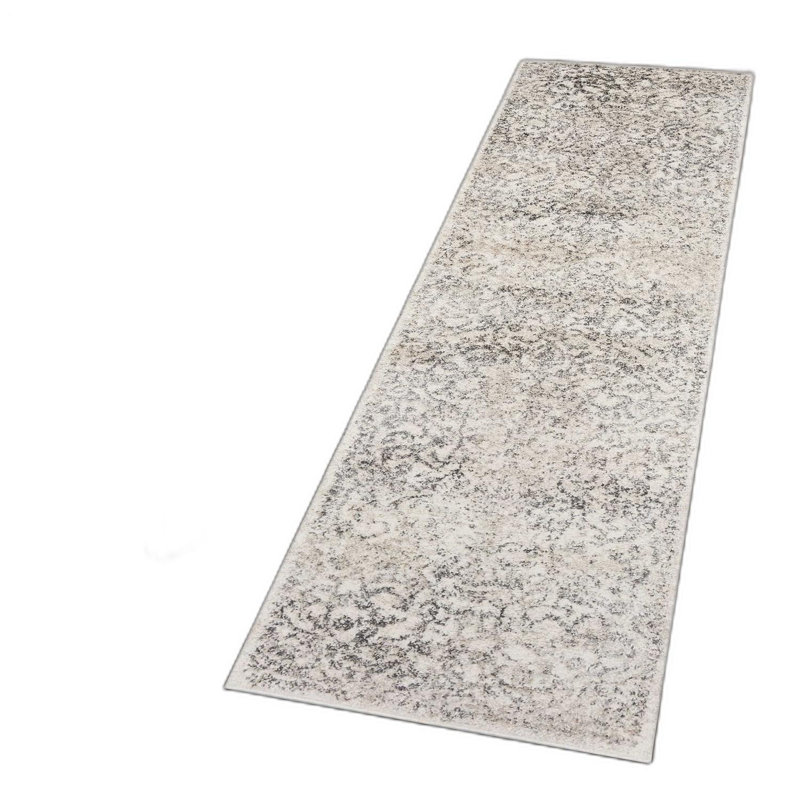 Tapis de couloir ivoire Crouch, Tapis de couloir 2 pi 3 po x 7 pi 6 po