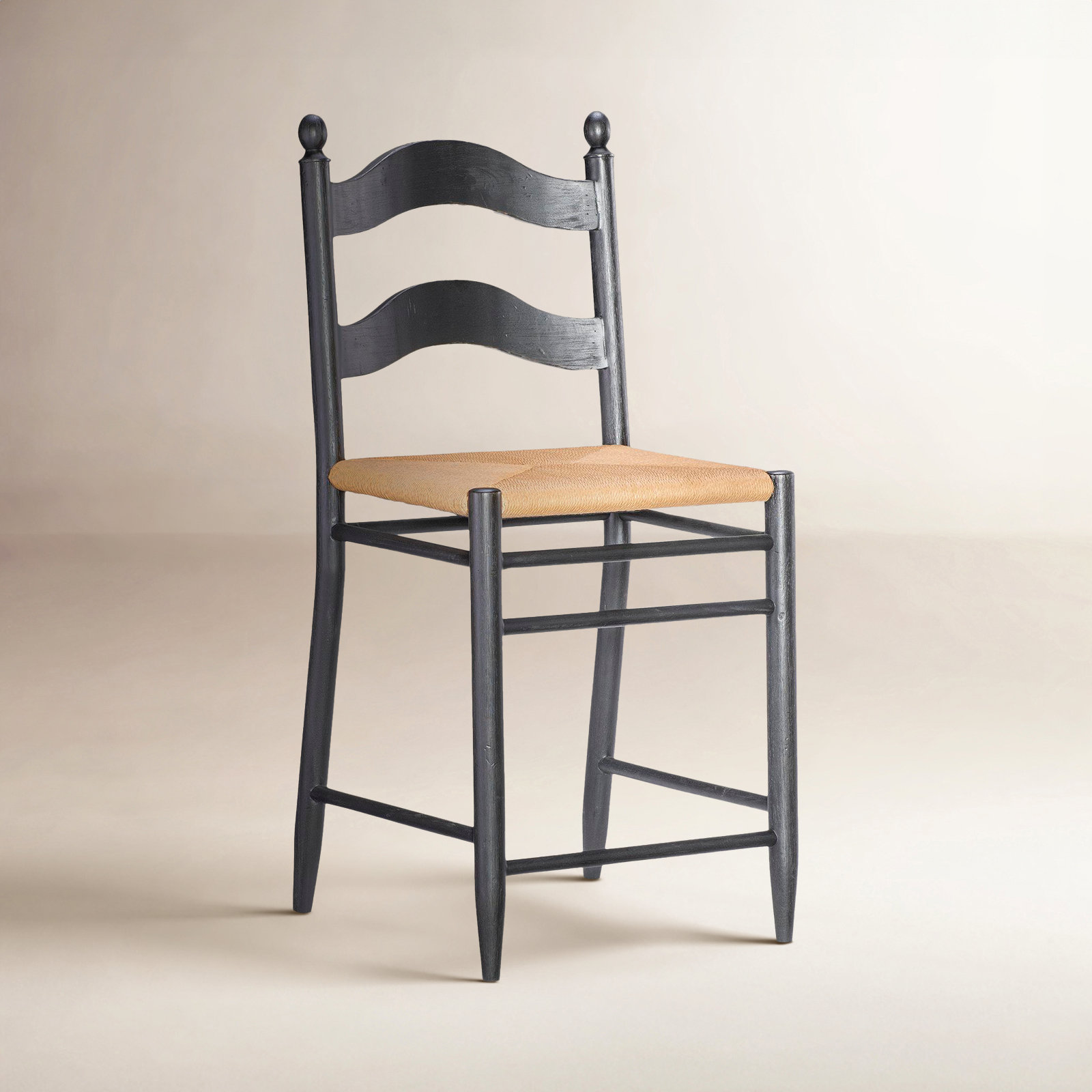 Country Living 24" Bar Stool, Black/Brown 