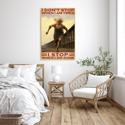 «Old Man I Stop When I Am Done», rectangle 1 pièce «Old Man I Stop When I Am Done», reproduction d'art graphique sur toile tendue sur toile tendue