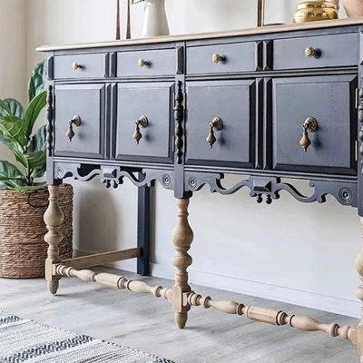 Vintage Color Blocked Accent Cabinet