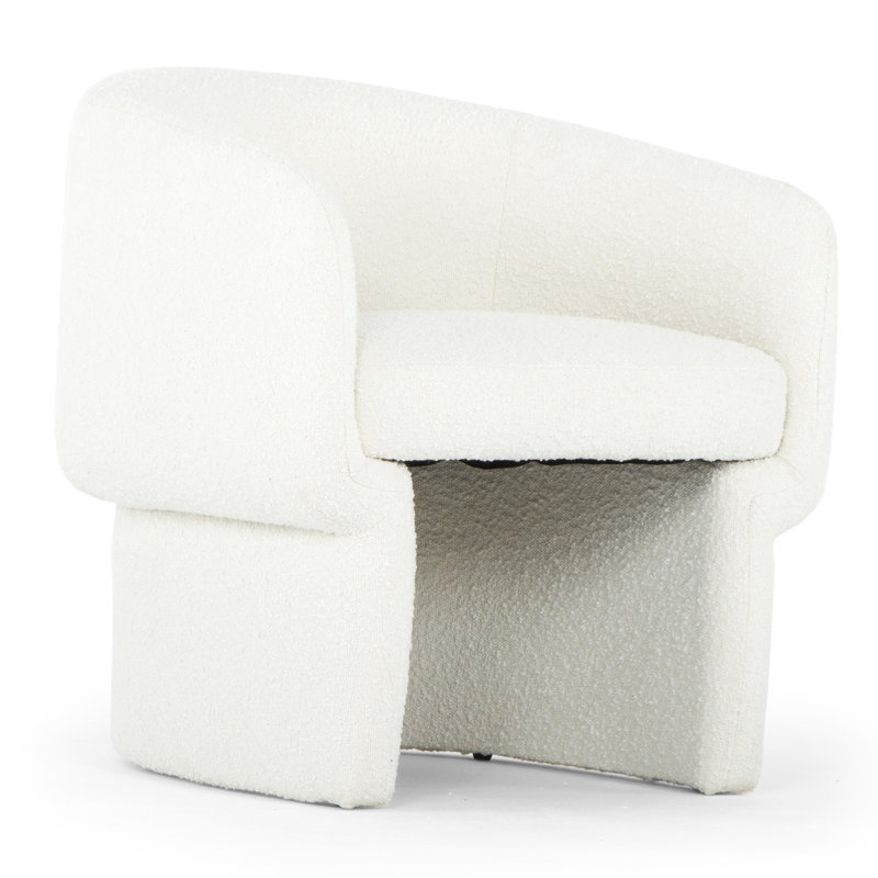 Fauteuil demi-tonneau l 27,5 po, Blanc