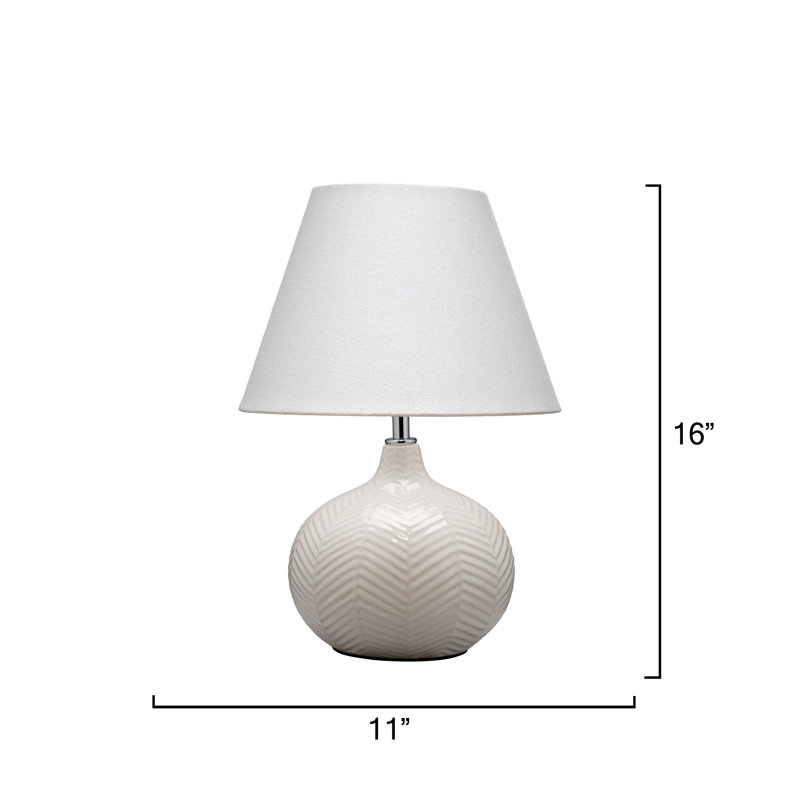 Fern Table Lamp, Cream