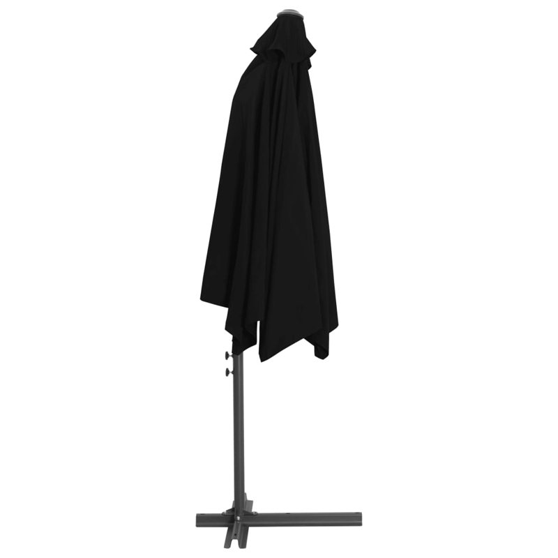 Clyde vidaXL Outdoor Parasol with Steel Pole 300 cm, Black