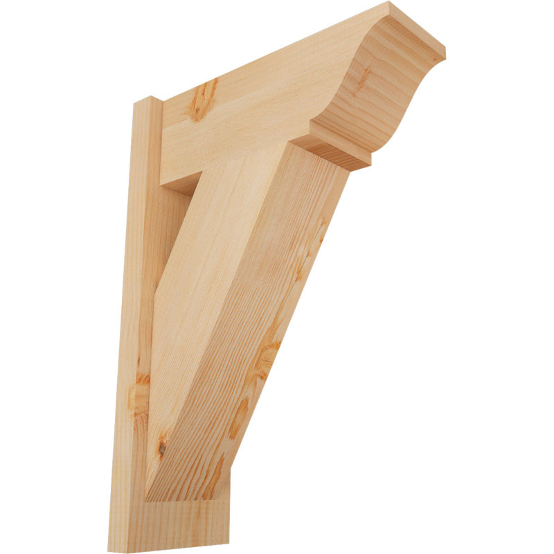 Persienne traditionnelle en bois rustique, P 18 po x H 26 po, Sapin Douglas de 7 1/2 po (lisse)