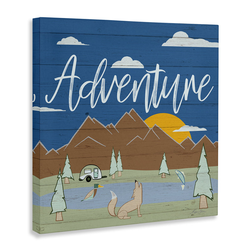 «Rustic Adventure Landscape», toile par Hugo Edwins, H 30 po x l 30 po