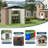 8FT X 6FT Garden Shed With Apex Roof For Patio Backyard Use Galvanized Steel Metal Sheds Storage House