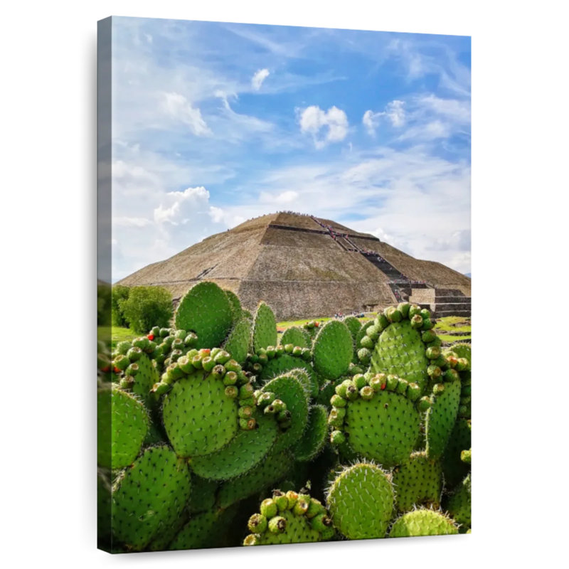 Lilie Teotihuacan sur un cactus, H 39 po x l 26 po