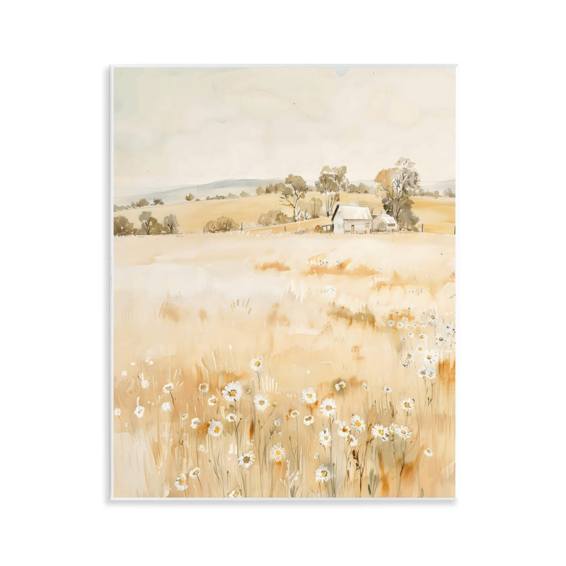 Plaque murale Farm Farm Meadow with Daisies, design par Creative Studio
