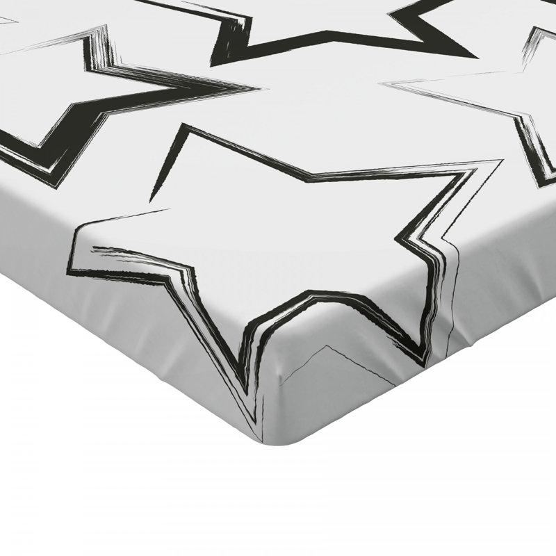 Microfiber Geometric Fitted Sheet, Full Fitted Sheet