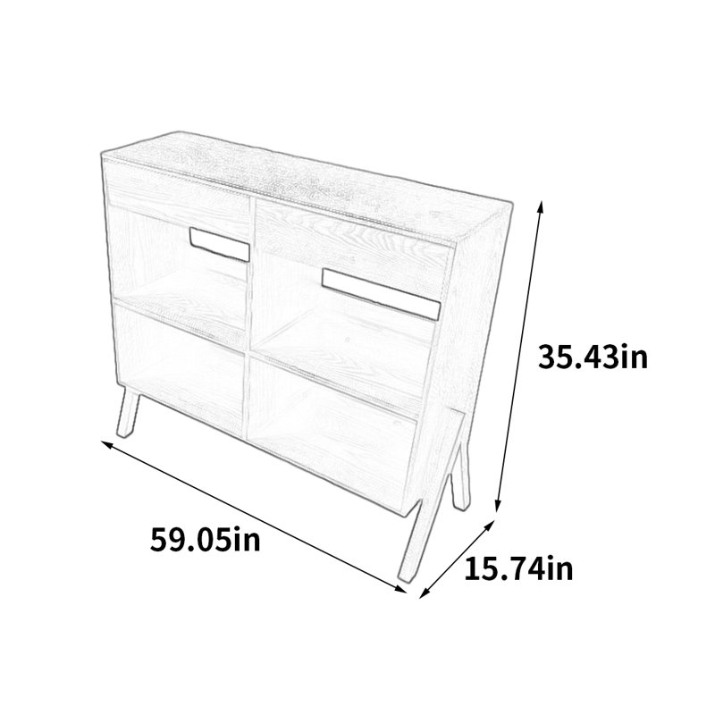 Armoire pour îlot central rétro