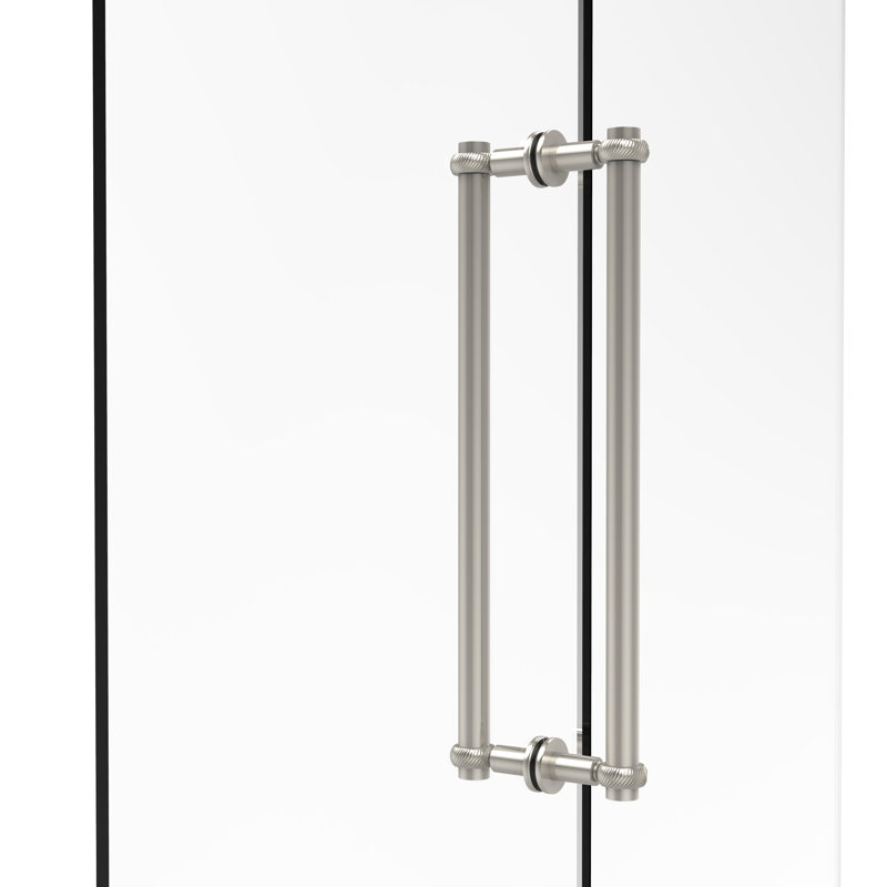 Polished Nickel Twisted Accent Back-to-Back Shower Door Pull