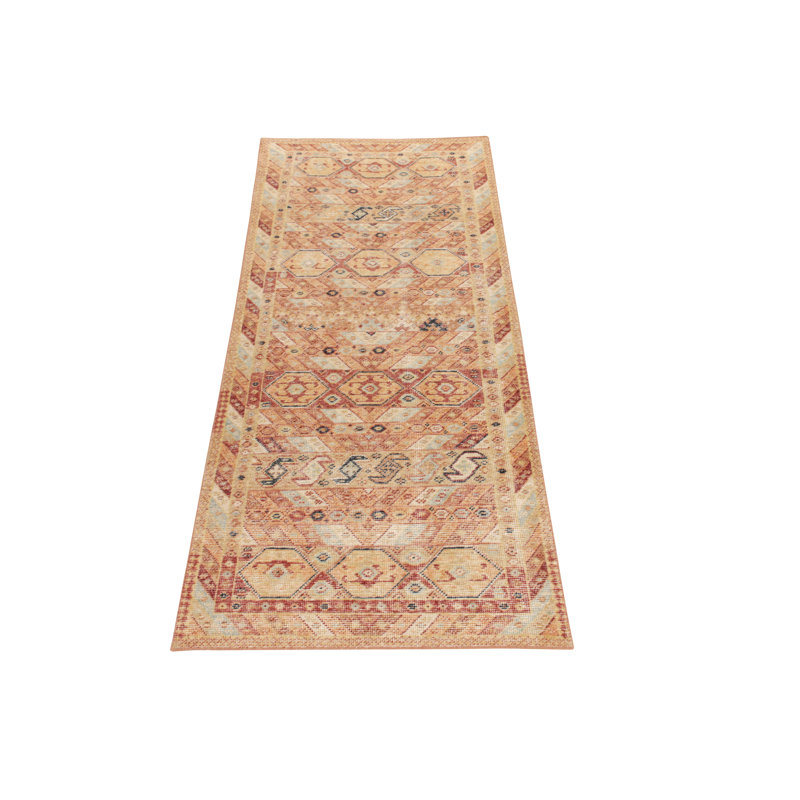 Homage Wool Oriental Area Rug in Orange/Red/Blue
