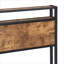 Structure de lit plateforme moderne Modern Silhouette, construction classique en métal noir avec tête et pied de lit en bois, aucun sommier requis