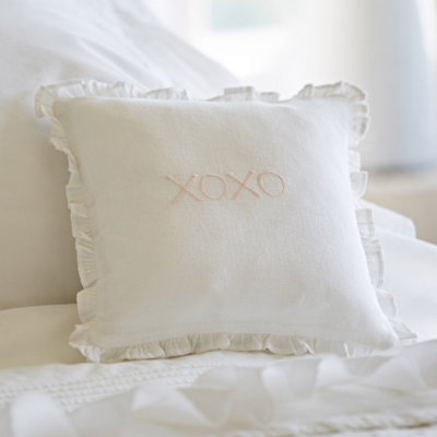 Hugs & Kisses Linen Pillow