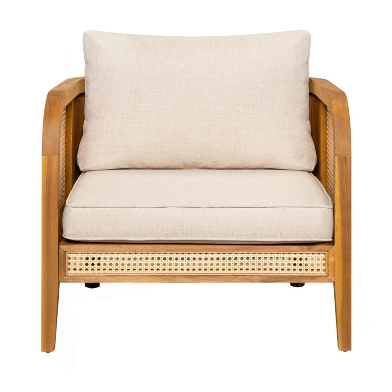 Chaise avec accoudoirs rembourrée pour l'extérieur